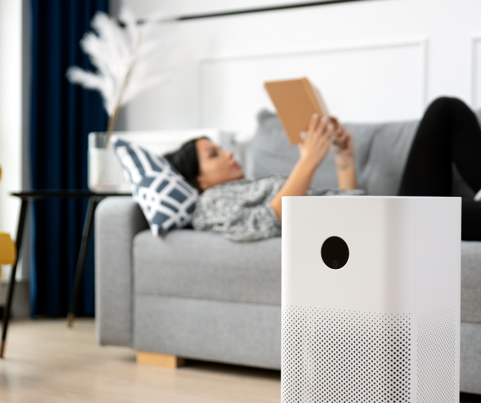 A whole-home humidifier installed in the basement of a Wisconsin home