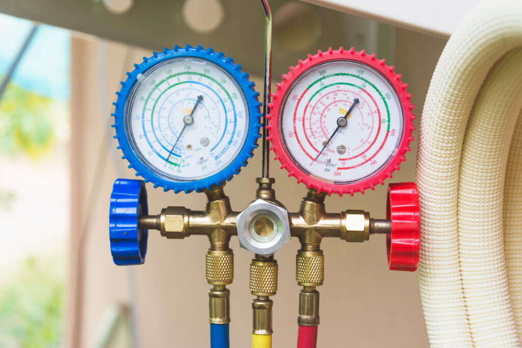 HVAC pressure gauge