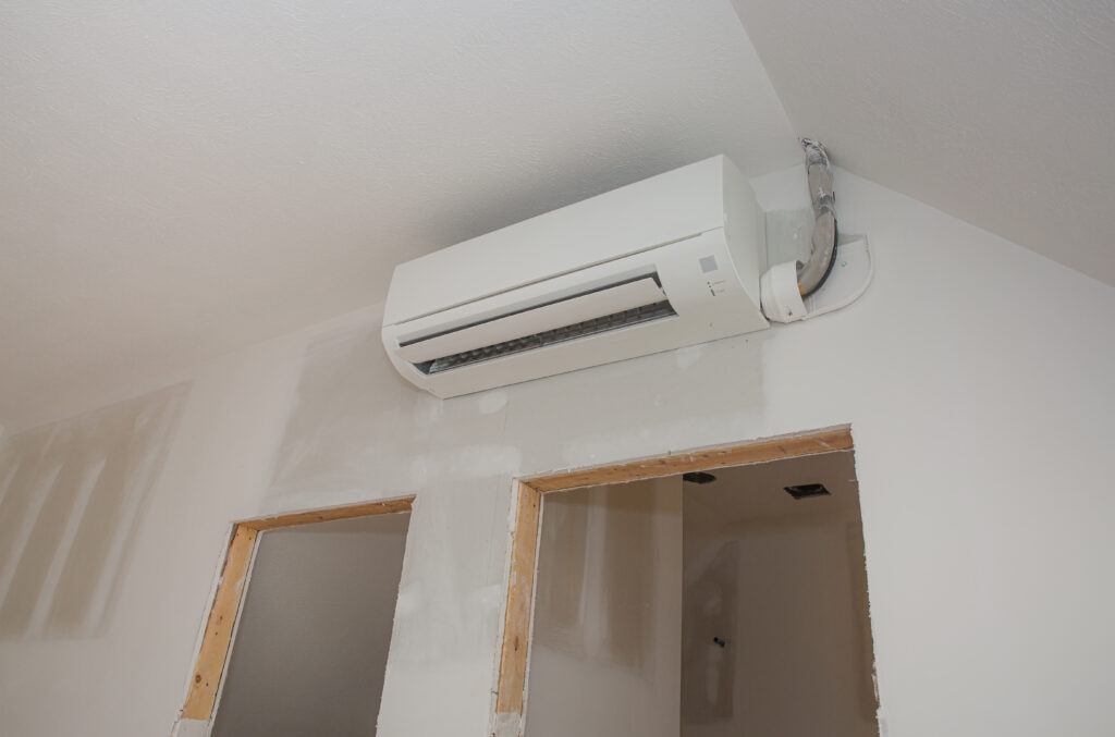 Ductless mini-split in renovated home